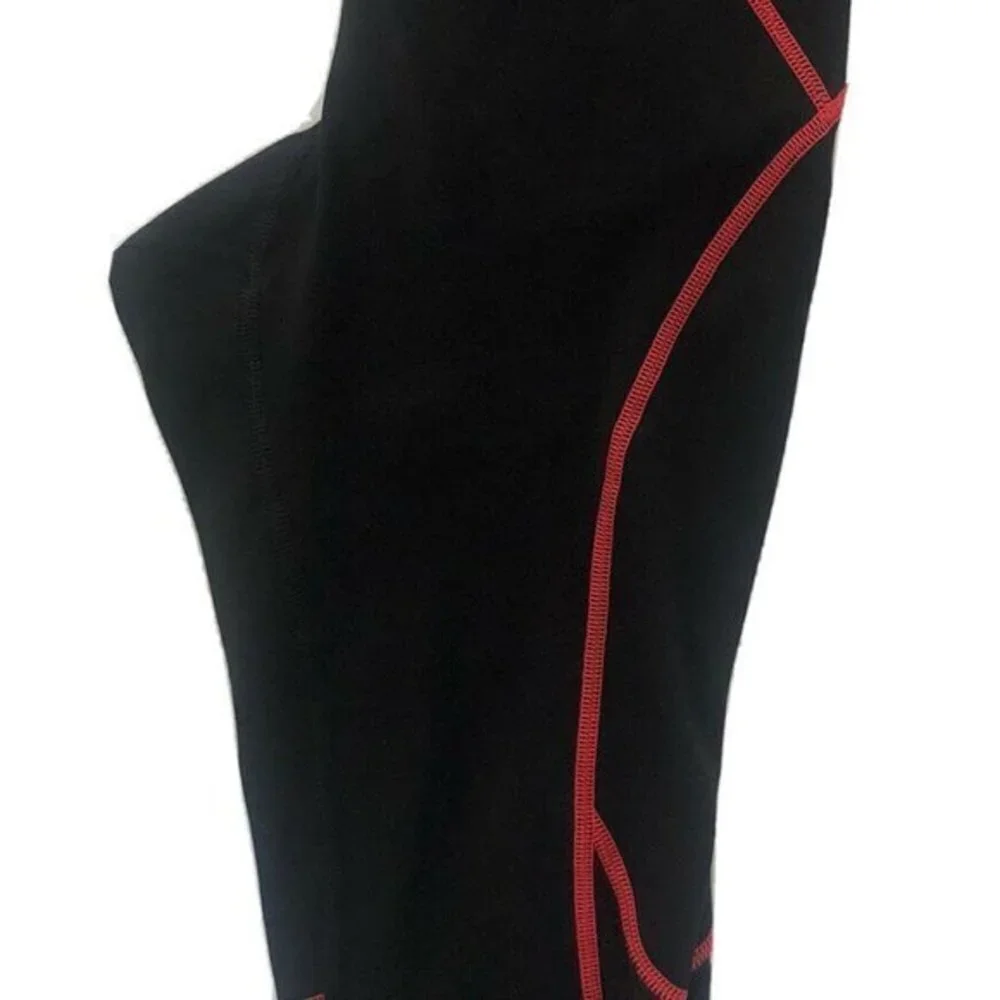 Old Navy Active Womens Leggings Small Black Red